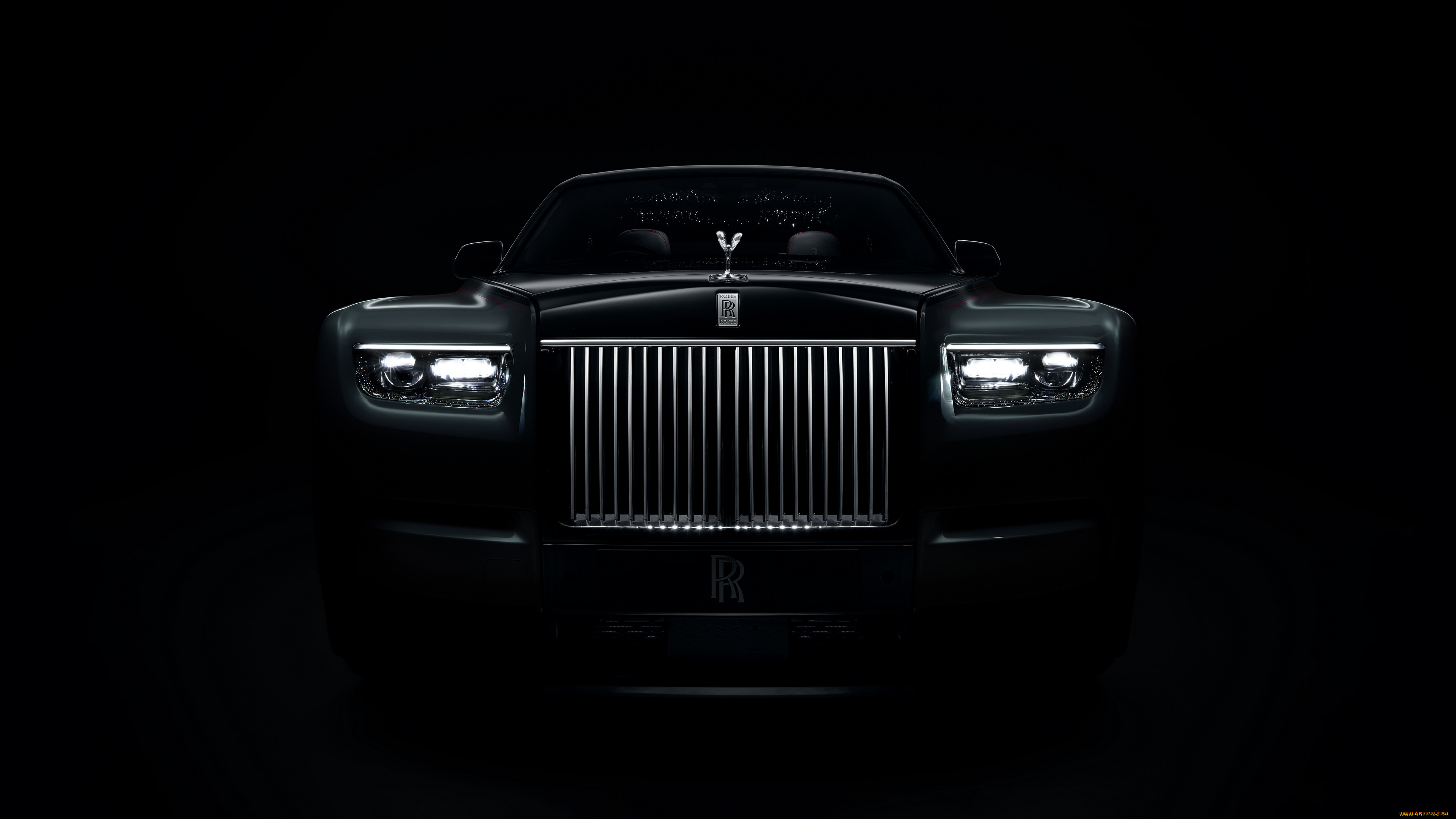 rolls royce phantom,  series ll,  2023, , rolls-royce, rolls, royce, phantom, series, two, black, background, 2023